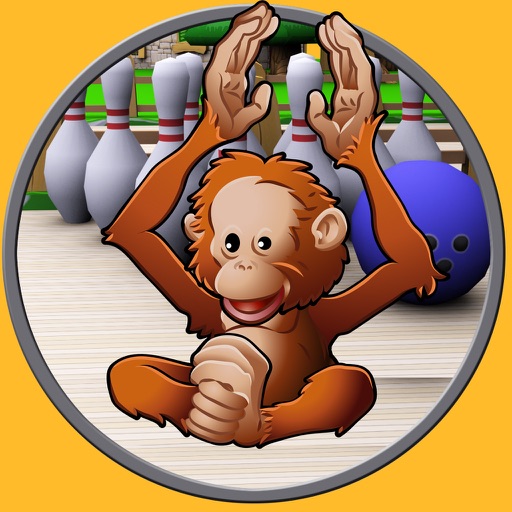 jungle animals and bowling for children - free game icon