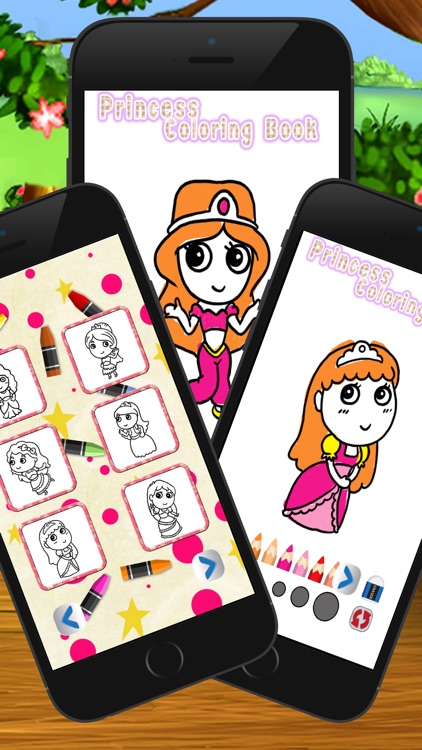cute princess coloring book and page for kid screenshot-4