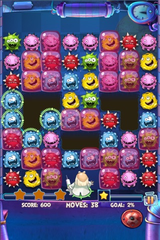 Crazy Doctor VS Weird Virus 2 - A matching puzzle game screenshot 2