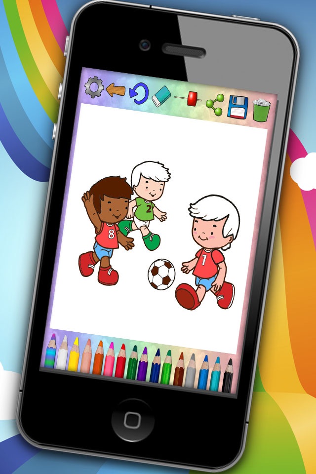 Pinta futbol mágico – colorear jugadores y  pintar equipos de fútbol screenshot 3