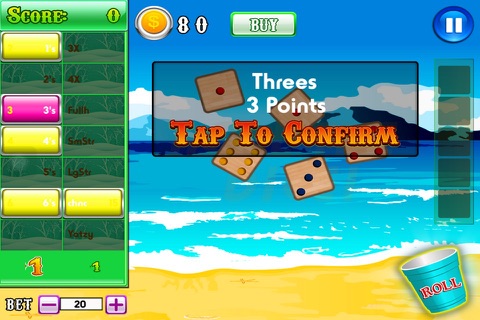 2015 Best Casino Summer Beach Yatzy screenshot 2