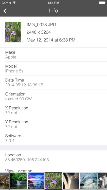 Photo Gear - EXIF Viewer