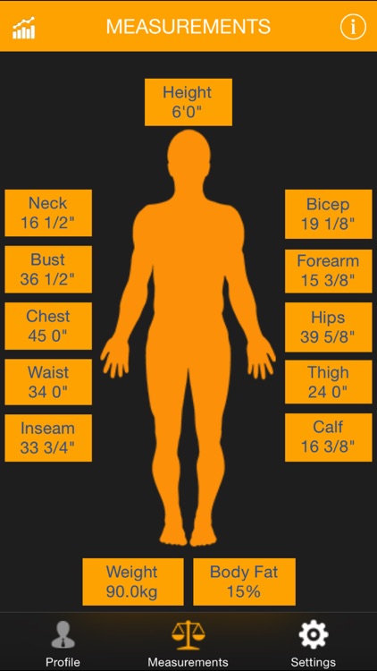 My Size Bmi Weight Body Fat Amp Body Measurement Health Tracker