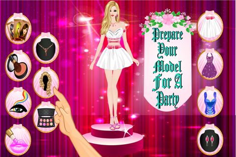 Girls Party Dress Up and Make Up Game screenshot 2