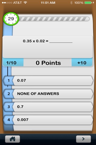 MathDecimalsElementaryMiddleQuiz screenshot 2