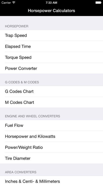 Horsepower Trap Speed Calculator, Torque/Engine Converter & CNC G Codes screenshot-3