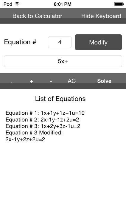 Equations Calculator