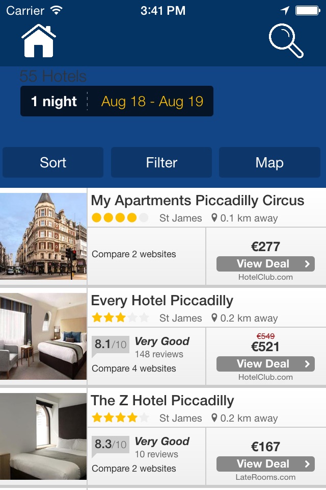 London Hotels + Hotels Tonight in London Search and Compare Price screenshot 3