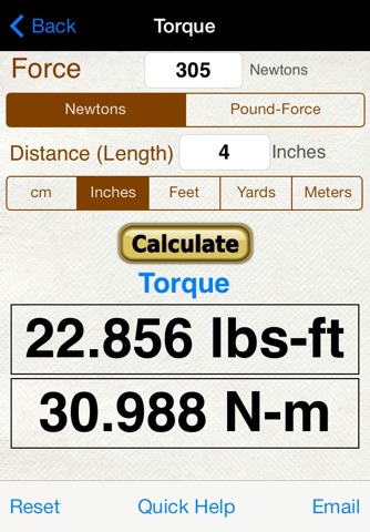 Torque Calculator, Units Conv screenshot 2