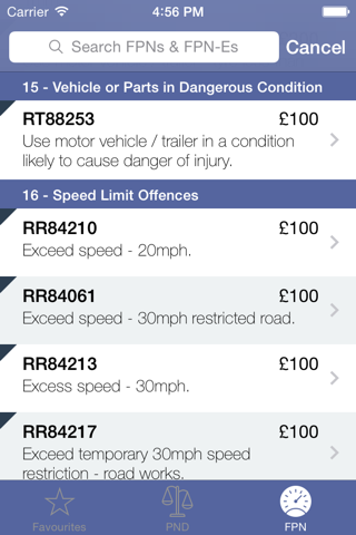 Penalties - FPN & PND PentiP Codes & Costs for UK Police screenshot 3