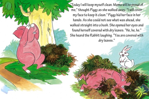 Piggy Tries To Stay Clean  - Interactive eBook in English for children with puzzles and learning games screenshot 3