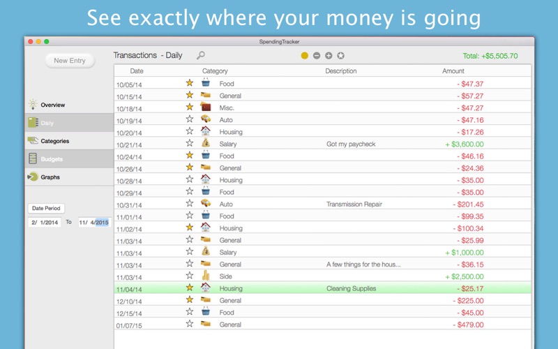 Spending Tracker - Money &amp; Budget Log thumbnail 3