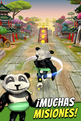Cartoon Panda Run - Free Bamboo Jungle Pandas Racing Dash Game For Kids screenshot 4