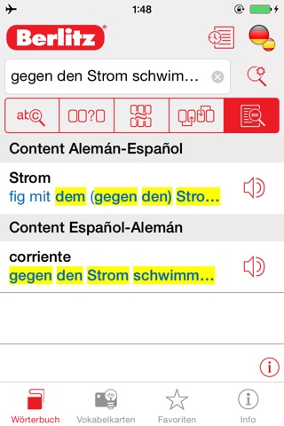 German <-> Spanish Berlitz Basic Talking Dictionary screenshot 3