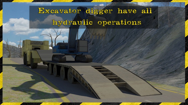 Excavator Transporter Rescue 3D Simulator- Be ready to rescue cars in this extreme high powered excavator transporter game