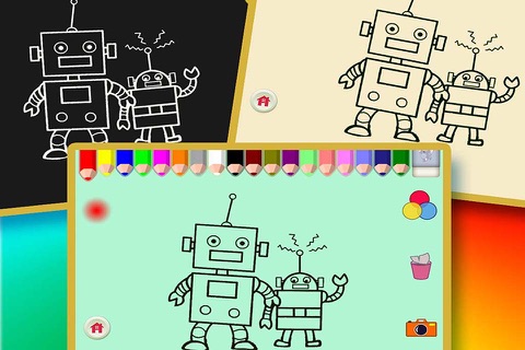 Children's Finger Painting HD - Kindergarten children Doodle and Drawing Robots screenshot 3
