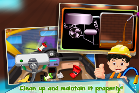 Taxi Car Wash Simulator 2D - Clean & Fix Automobiles in your Garage screenshot 2