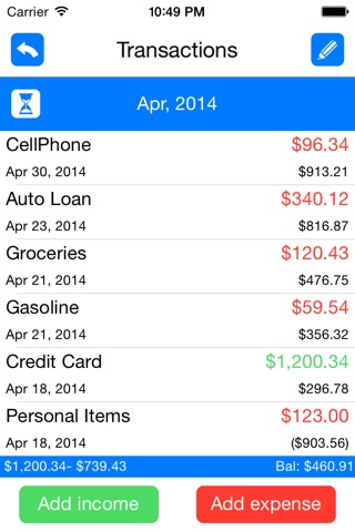 Скриншот из Money Log - Budget Manager