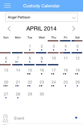 Custody Calendar screenshot 2