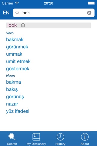Turkish <> English Dictionary + Vocabulary trainer screenshot 2