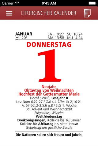 Liturgischer Kalender 2015 screenshot 2