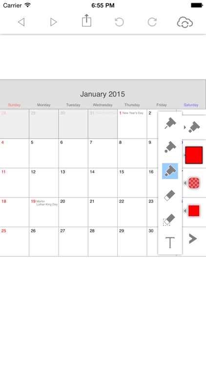 PolyCalendar 2015 - Schedule and Handwriting - screenshot-3