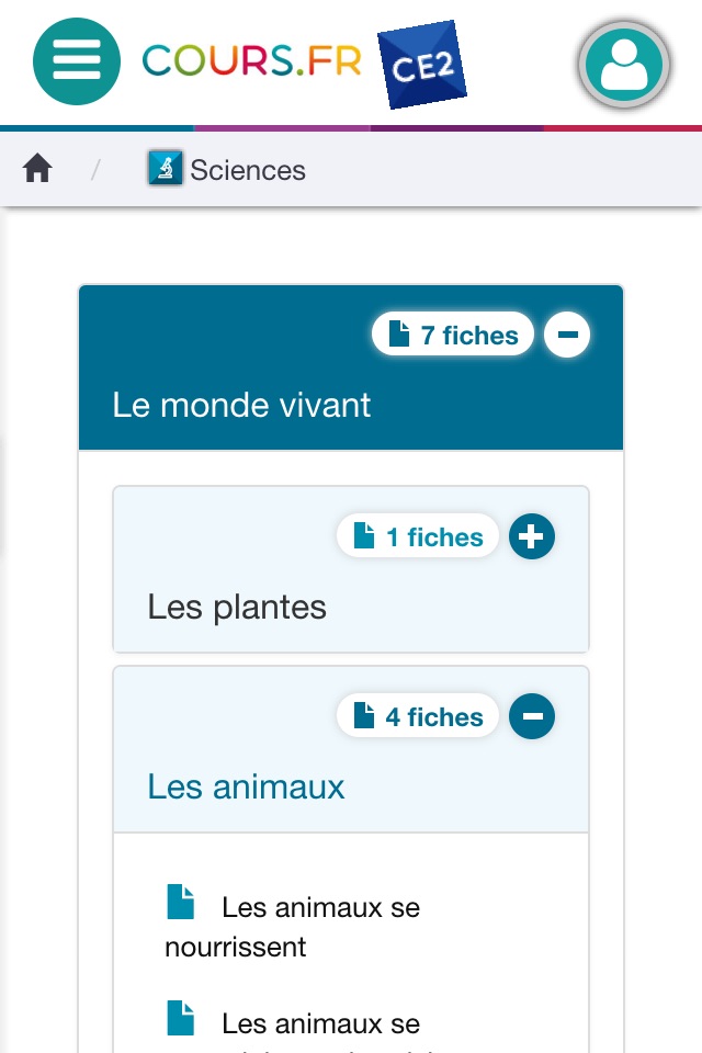 Cours.fr CE2 screenshot 2