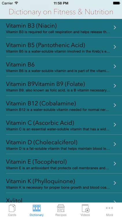 Nutrition Lookup: Facts and Flashcard Dictionary with Free Video Lessons screenshot-4