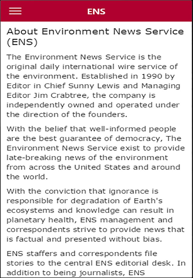 Environment News Service (ENS) screenshot 4