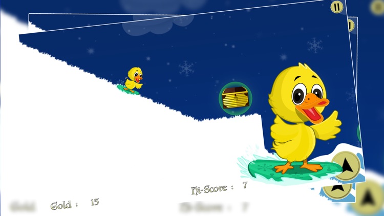 Snowboard Ice Duck : The Winter Cute Animal Fun Fast Race - Free screenshot-3