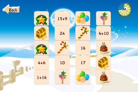 Snowfall Bingo Math Games screenshot 2