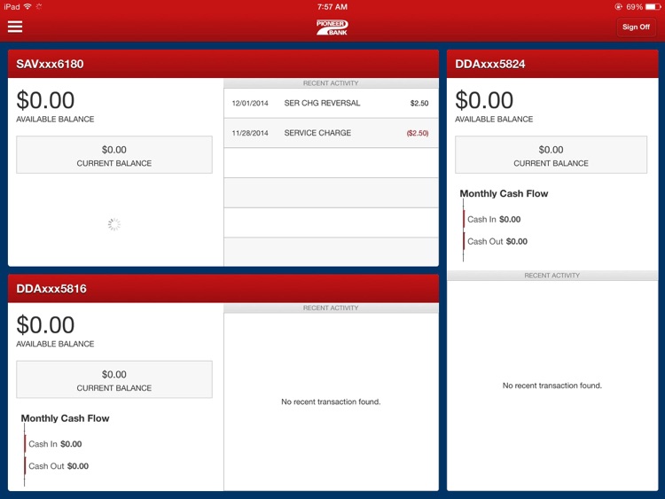 Pioneer Bank Mobile for iPad