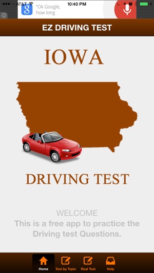 Iowa Basic Driving Test