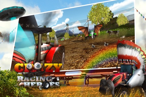 A Crazy Racing Heroes Premium: Fun Tractor Driving Derby 3D screenshot 2