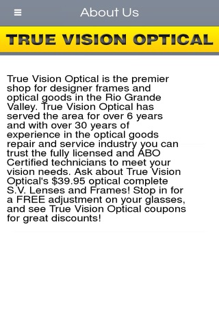 True Vision Optical - Brownsville screenshot 2