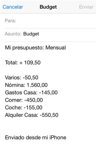 Calculadora de Presupuestos Lite screenshot 4