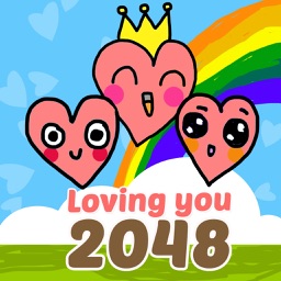 2048 Loving You: Slide The Heart Numbers Puzzle Game For Couples