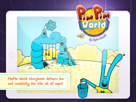 PimPim World: Blue Bunny on the Yellow Big Moon - an interactive storybook for kids screenshot 2
