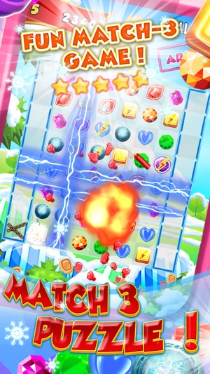 Freezin Ice Match-3 - fun candy puzzle game for jewel mania'(圖2)-速報App