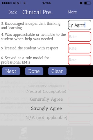 SUSCC EMS Preceptor Evaluation screenshot 3