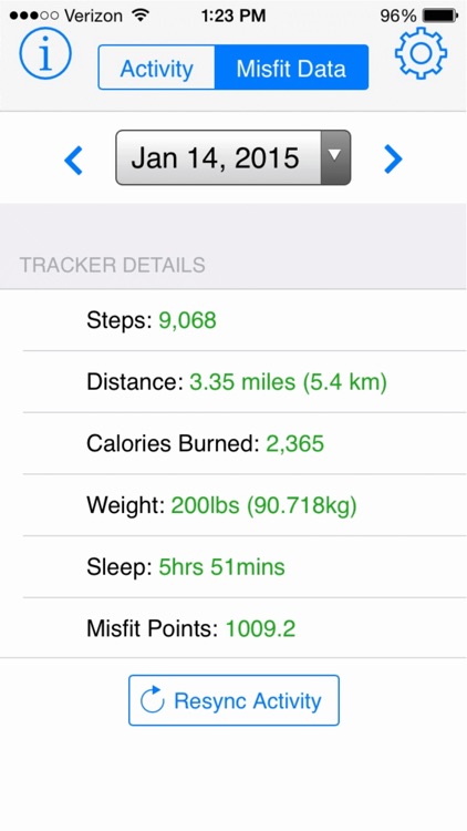 MisfitWatchr - Advanced Misfit Activity Tracker
