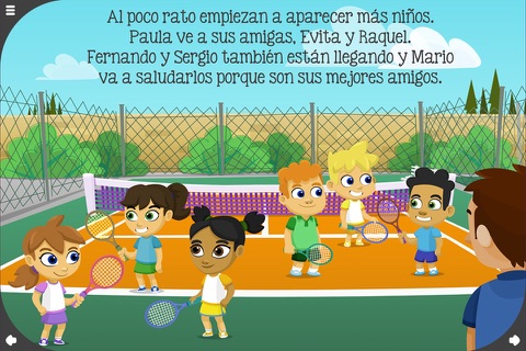 Los valores del deporte - Paula, Mario y la clase de tenis screenshot 3