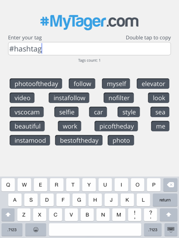 MyTager - Pick hashtags for Instagram and Twitter screenshot