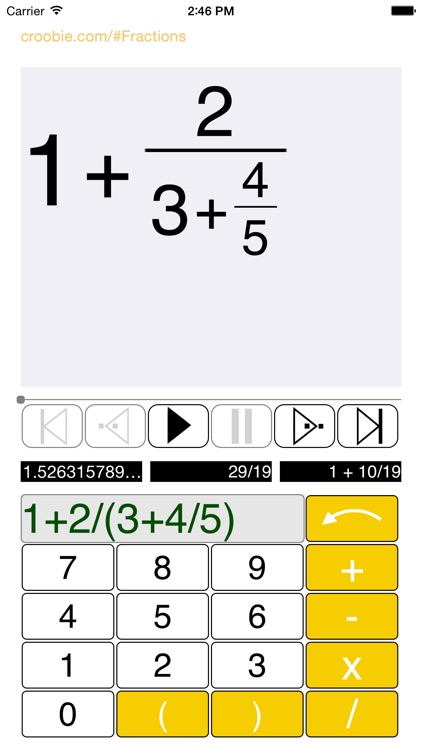 Fractions Learning Calculator