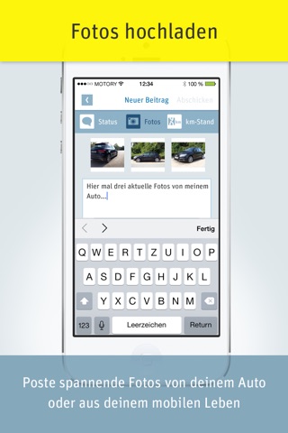 Motory: Zeige dein Auto & Motorrad, poste Fotos, vernetze dich & nutze den Spritrechner! screenshot 4