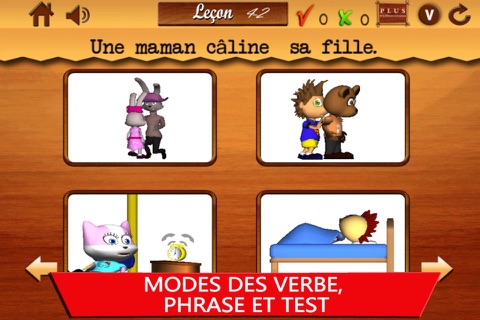 Verbes français pour les enfants –Partie 1-Animé d'apprentissage de la langue: Animated French Verbs for Kids screenshot 2