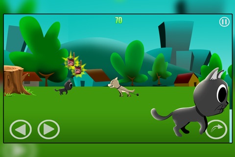 Cats War VS Dogs Fight : The Cute Tiny Kitten Fighting the Big Bad K9 - Free screenshot 2