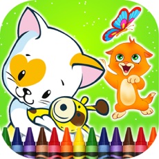 Activities of Coloring Book Cat