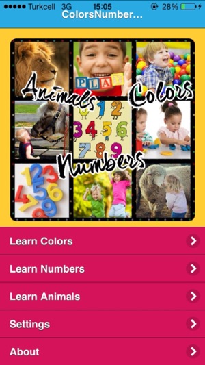 Colors Numbers Animals for Kids