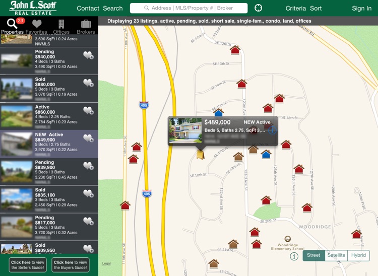 John L. Scott Real Estate GPS Home Search for iPad
